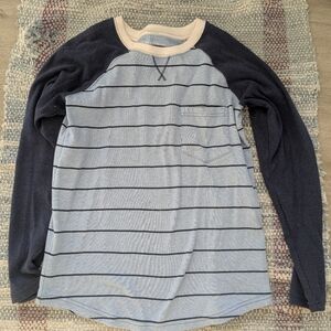 Womens Blue Striped Sweater